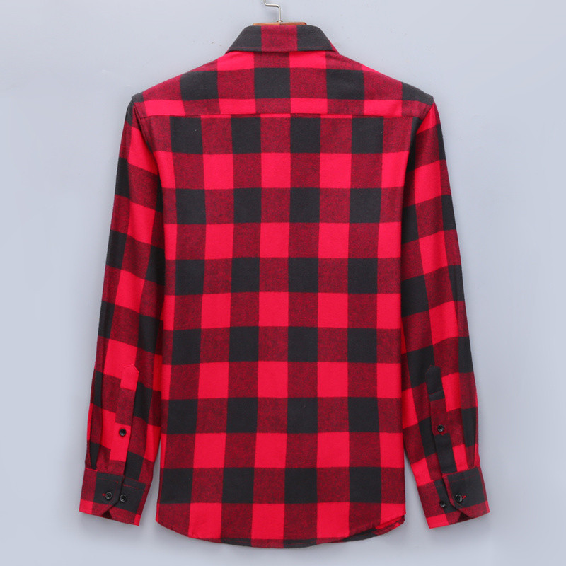 Men Flannel Plaid Shirt